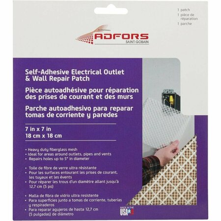 FIBATAPE 7 In. x 7 In. Electrical Outlet Self-Adhesive Drywall Patch FDW6503-U